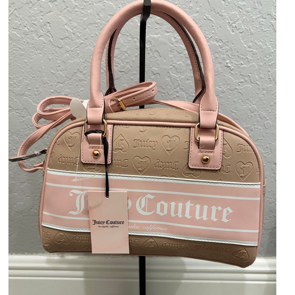Juicy Couture Fashionista Bowler Satchel Handbag Sandstone Beige NWT